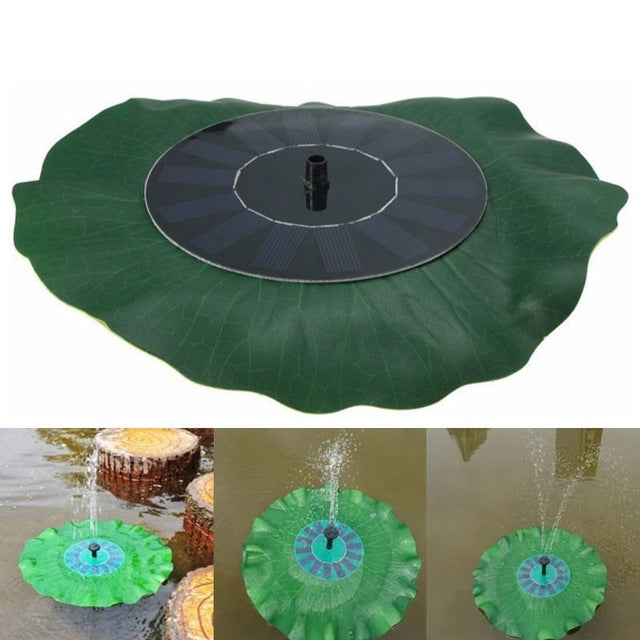 Solar Powered Water Pump Panel Kit Lotus Leaf Floating Pump Fountain Pool Garden Pond Watering Submersible Pumps