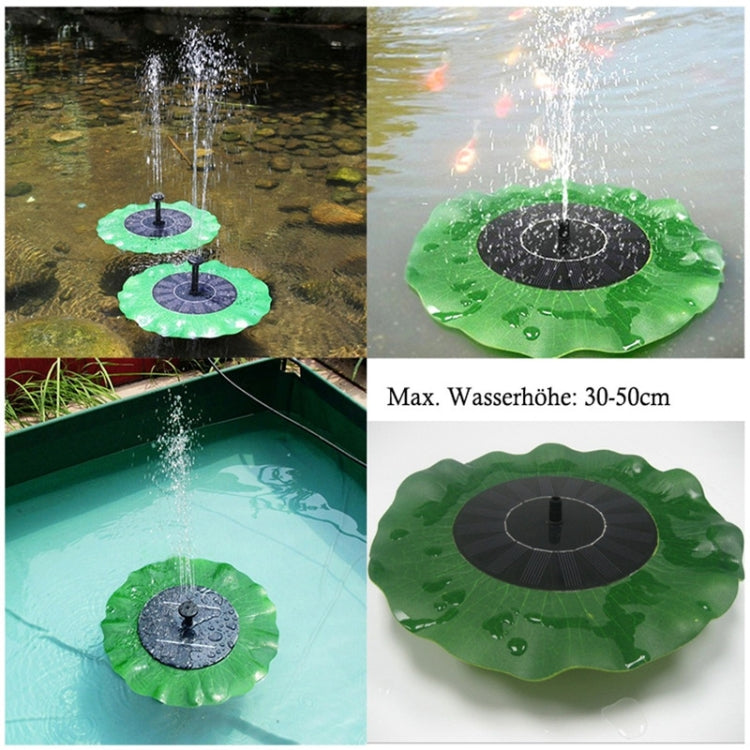Solar Powered Water Pump Panel Kit Lotus Leaf Floating Pump Fountain Pool Garden Pond Watering Submersible Pumps
