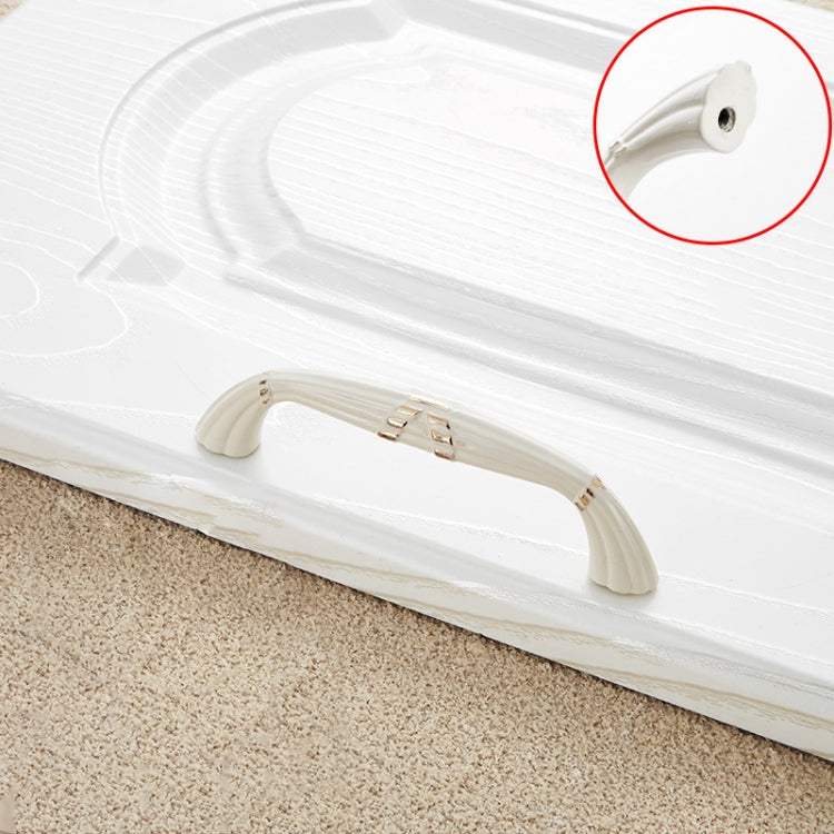 5 PCS 6046_96 Ivory White Zinc Alloy Simple Closet Cabinet Handle Pitch: 96mm