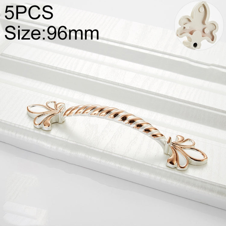 5 PCS 6062_96 Ivory White Zinc Alloy Simple Closet Cabinet Handle Pitch: 96mm