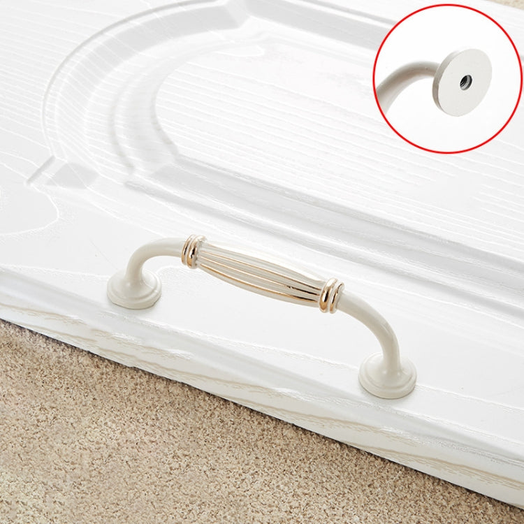 5 PCS 6064_96 Ivory White Zinc Alloy Simple Closet Cabinet Handle Pitch: 96mm