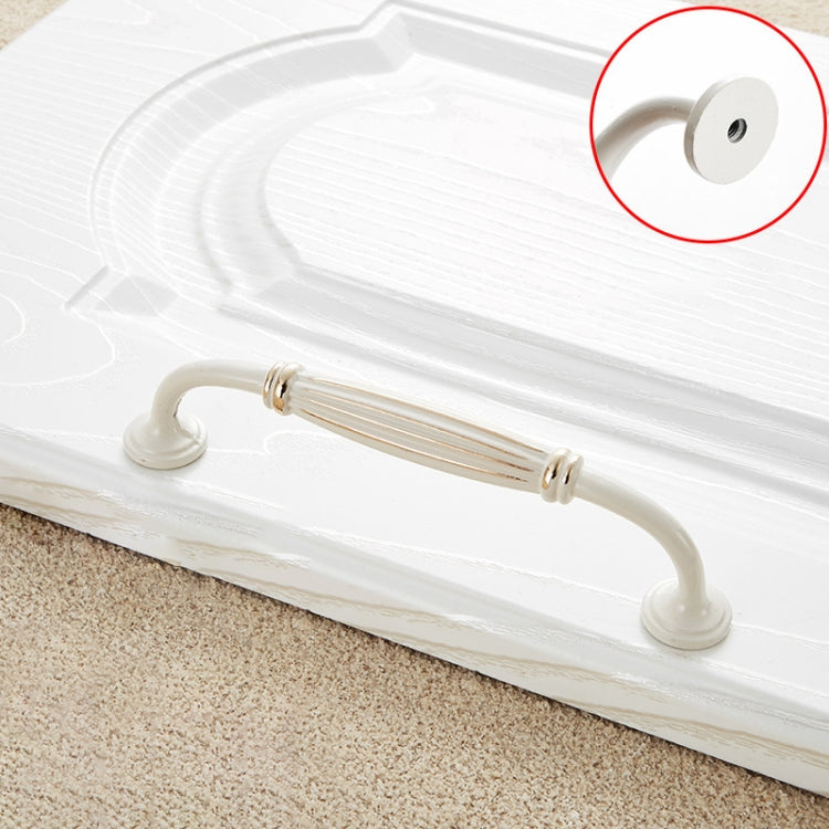 5 PCS 6064_128 Ivory White Zinc Alloy Simple Closet Cabinet Handle Pitch: 128mm