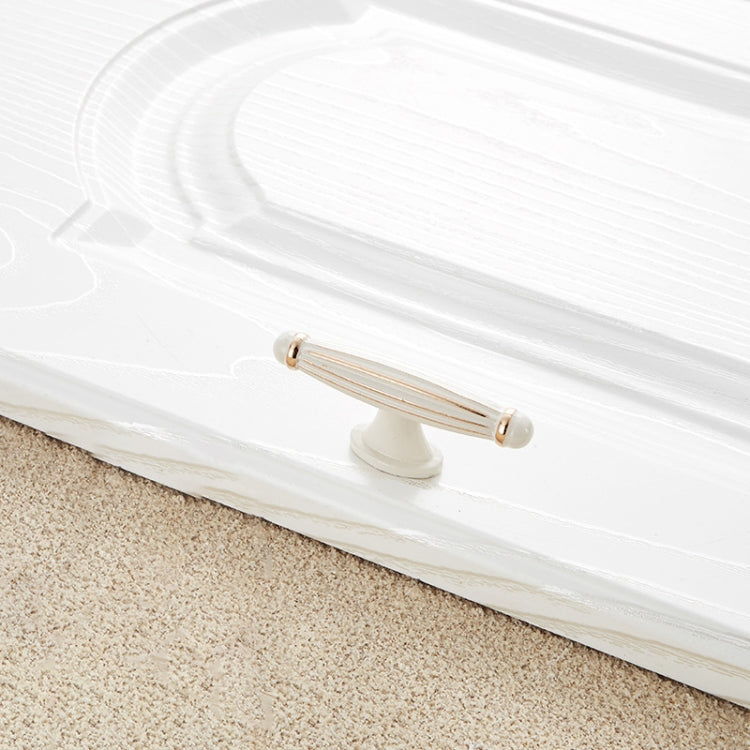 5 PCS 6064 Single Hole Ivory White Zinc Alloy Simple Closet Cabinet Handle