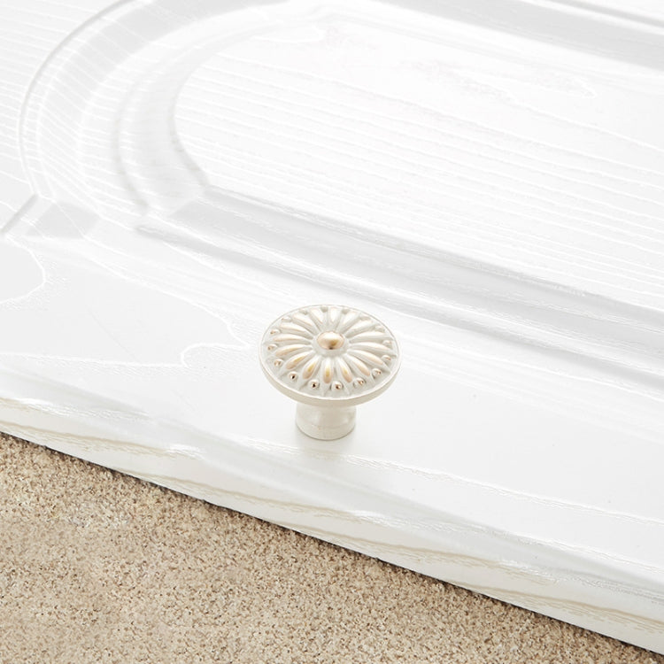 5 PCS 6077 Single Hole Ivory White Zinc Alloy Simple Closet Cabinet Handle