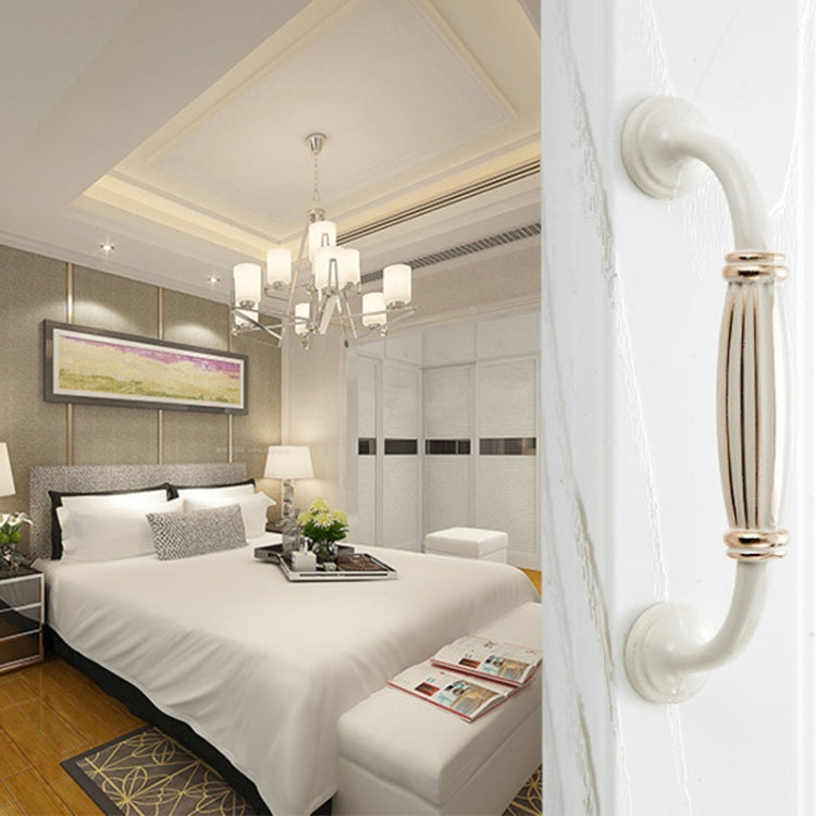 5 PCS 6077 Single Hole Ivory White Zinc Alloy Simple Closet Cabinet Handle