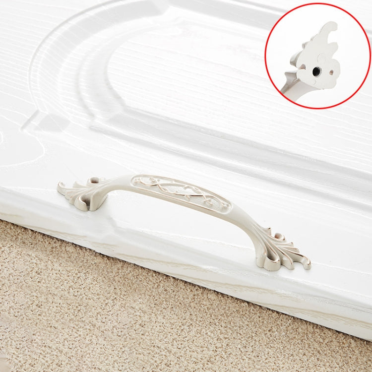 5 PCS 6515_96 Ivory White Zinc Alloy Simple Closet Cabinet Handle Pitch: 96mm