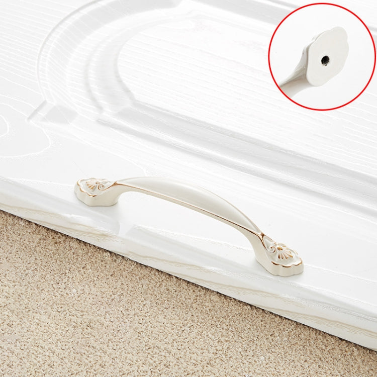 5 PCS 6526_96 Ivory White Zinc Alloy Simple Closet Cabinet Handle Pitch: 96mm