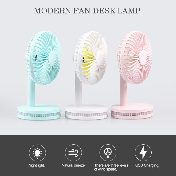 Sunshine  Modern USB Fan Desk Lamp With 3 Speeds(Pink)