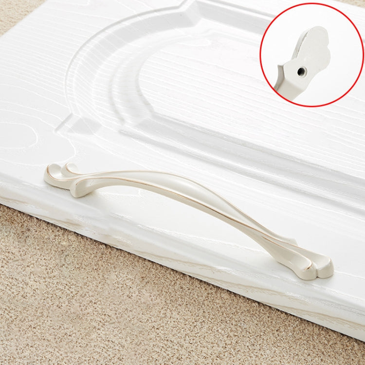 5 PCS 6587_128 Ivory White Zinc Alloy Simple Closet Cabinet Handle Pitch: 128mm