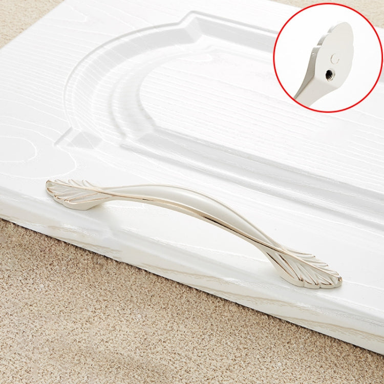 5 PCS 6593_128 Ivory White Zinc Alloy Simple Closet Cabinet Handle Pitch: 128mm