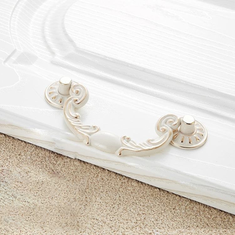 3 PCS 6602_96 Ivory White Zinc Alloy Simple Closet Cabinet Handle Pitch: 96mm