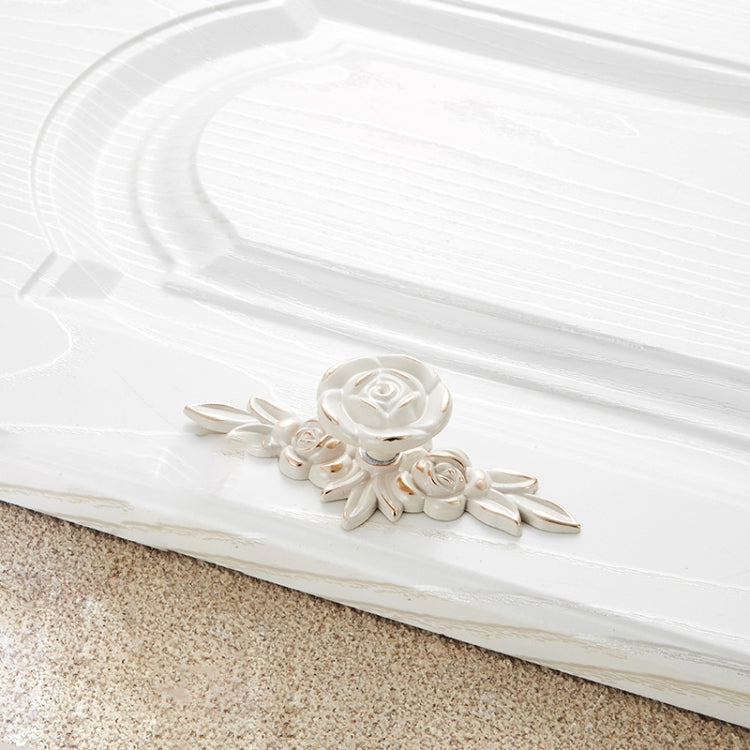 5 PCS 6603 Small Single Hole Ivory White Zinc Alloy Simple Closet Cabinet Handle Length: 101mm