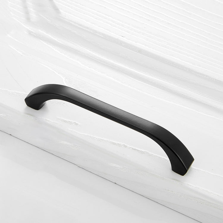 5 PCS 4003_128 Stainless Steel Closet Cabinet Handle Pitch: 128mm (Black)