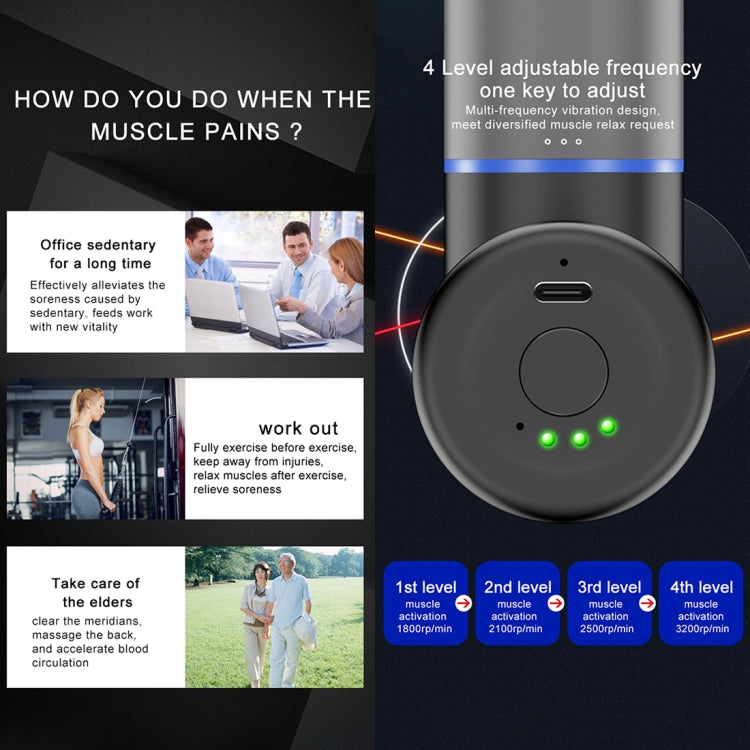 RK-C23 Body Massage Band Massage Guns Portable Rechargeable Deep Tissue Muscle Massager