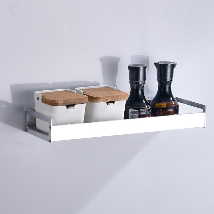 40cm Kitchen Multi-function Wall Hanging Holder Seasoning Storage Rack (Silver)