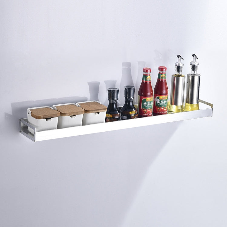 60cm Kitchen Multi-function Wall Hanging Holder Seasoning Storage Rack (Silver)
