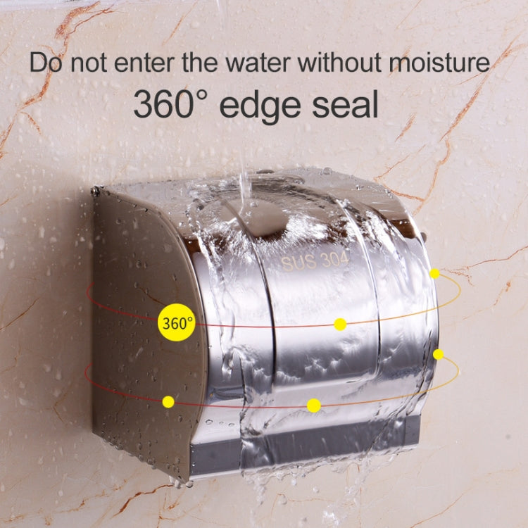 K8 304 Stainless Steel Bathroom Wall-mounted Waterproof Bright Light Paper Towel Roll Holder