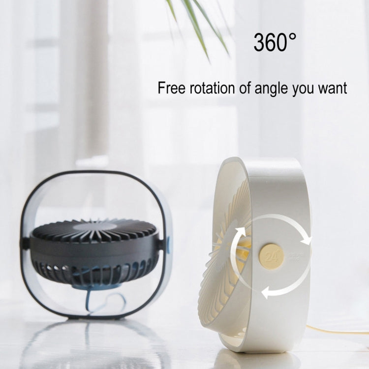 360 Degree Rotation  Wind 3 Speeds Mini USB Desktop Fan