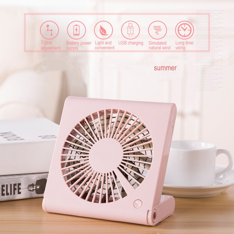 Simple Style Mini Notebook Folding USB Fan with Wind 3 Speeds