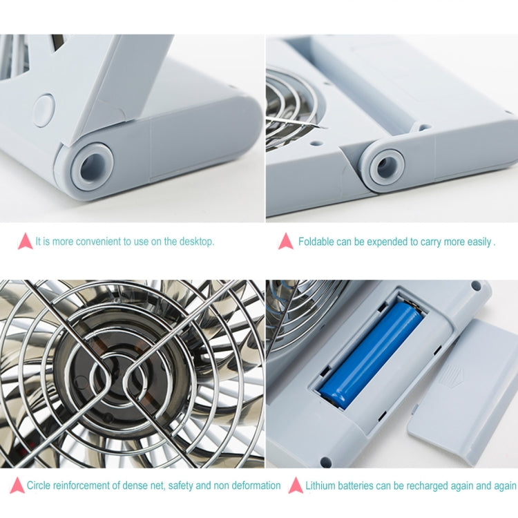 Simple Style Mini Notebook Folding USB Fan with Wind 3 Speeds
