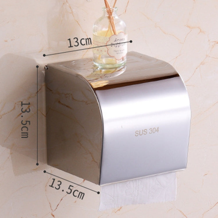 Q7 304 Stainless Steel Bathroom Wall-mounted Waterproof Bright Light Paper Towel Roll Holder
