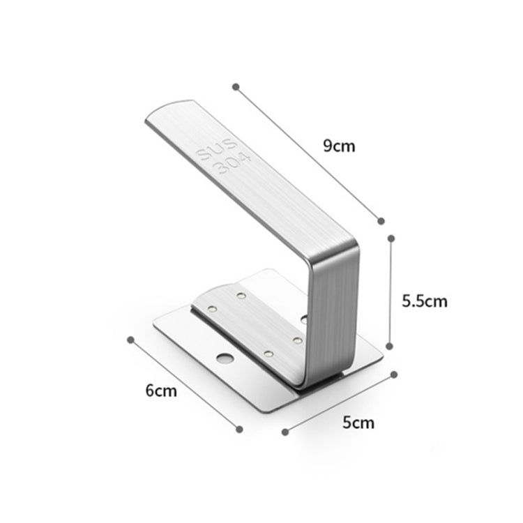 304 Stainless Steel Creative Kitchen Multi-function Wall-mounted Pot Lid Holder Storage Rack, Split Version