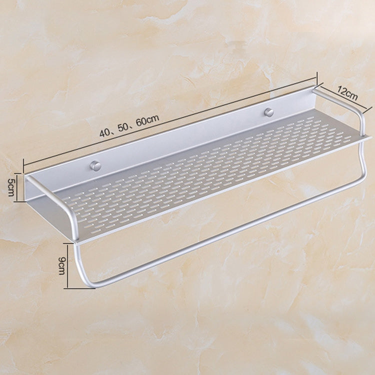 50cm Single Layer Multi-function Kitchen Bathroom Wall-mounted Aluminum Alloy Holder Storage Rack