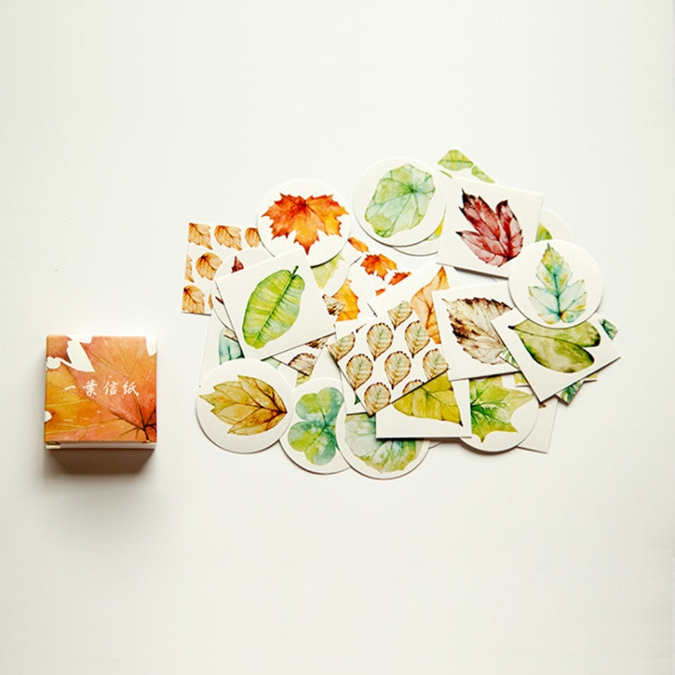 3 Boxes Leaf Pattern Cartoon Decorative Sticker