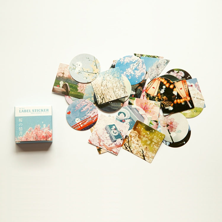 3 Boxes Sakura Pattern Cartoon Decorative Sticker