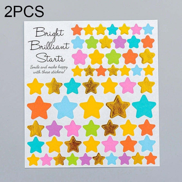 2 PCS Star 2 Pattern Creative Cartoon Children Diary Decorative Sticker