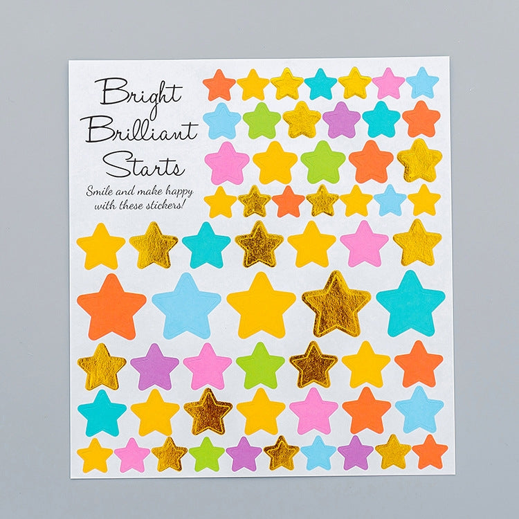 2 PCS Star 2 Pattern Creative Cartoon Children Diary Decorative Sticker
