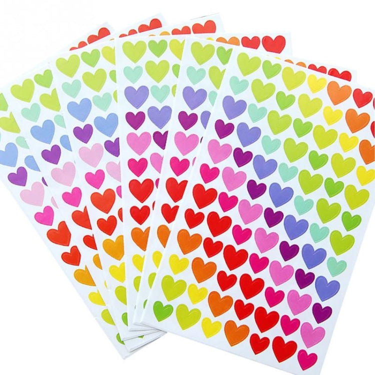 100 PCS Heart Pattern Creative Children DIY Album Diary Watercolor Decorative Sticker