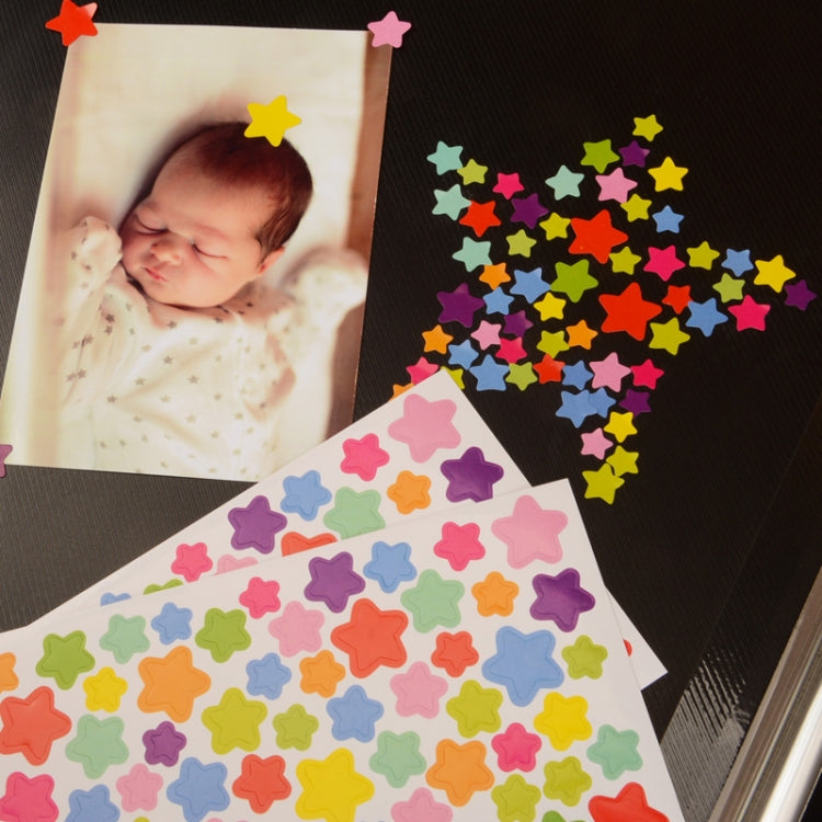 100 PCS Star Pattern Creative Children DIY Album Diary Watercolor Decorative Sticker