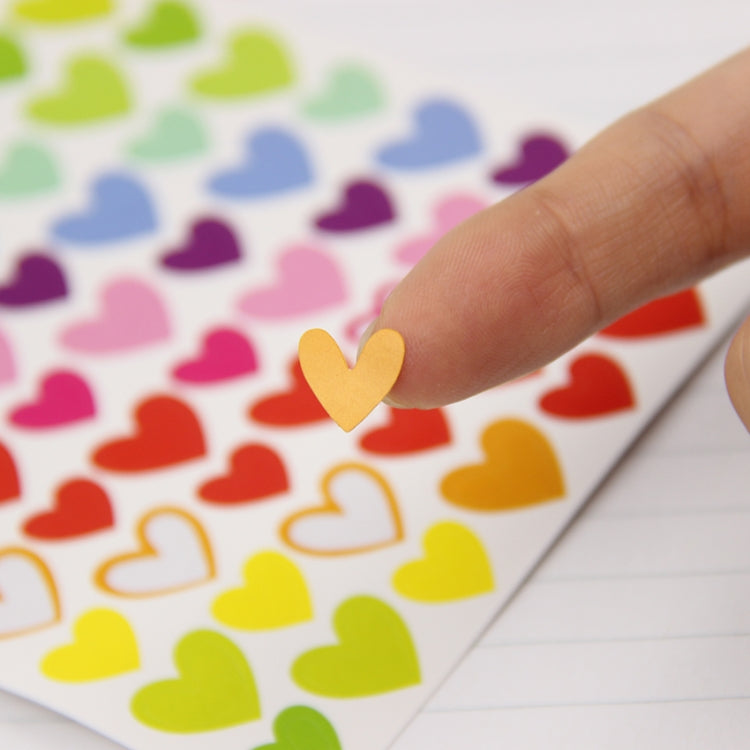 100 PCS Heart Pattern Creative Children DIY Album Diary Watercolor Decorative Sticker