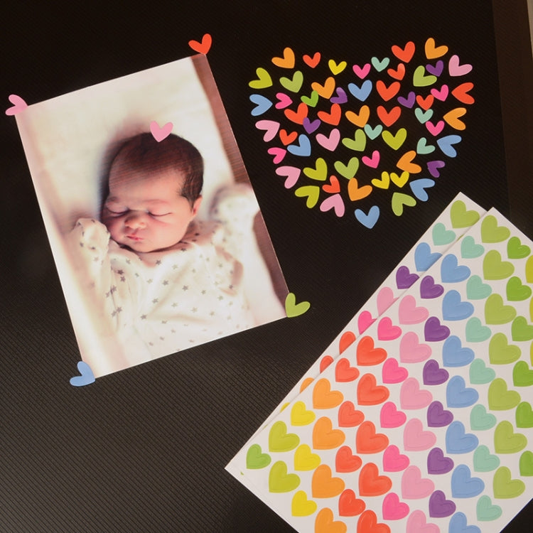 100 PCS Heart Pattern Creative Children DIY Album Diary Watercolor Decorative Sticker