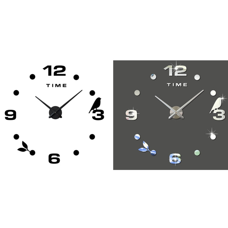 Bedroom Home Office Decoration Frameless Large Size DIY 3D Mirror Surface Wall Stickers Quiet Clock, Size: 100*100cm