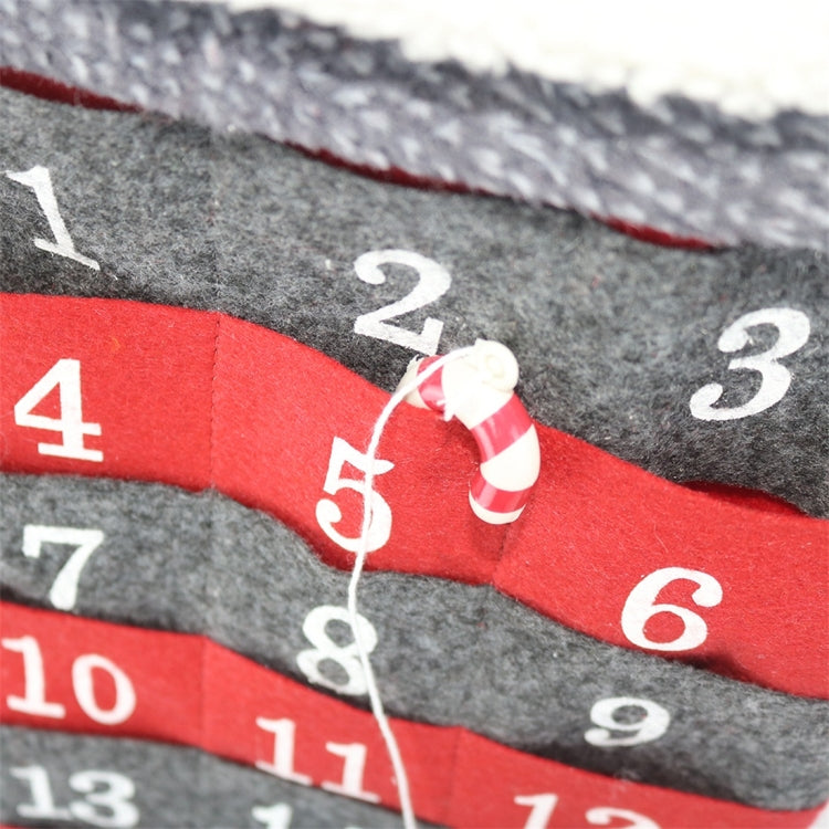2 PCS CX20219 Christmas Countdown Calendar Sock Christmas Pendant Decoration