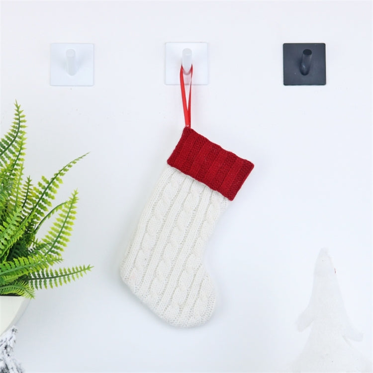 2 PCS CX20220 Christmas Wool Knitting Sock Gift Bag Christmas Tree Pendant Decoration