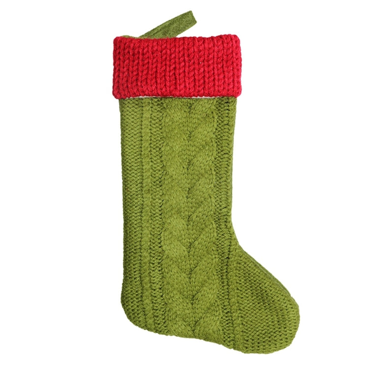 2 PCS CX20221 Christmas Wool Knitting Sock Gift Bag Christmas Tree Pendant Decoration