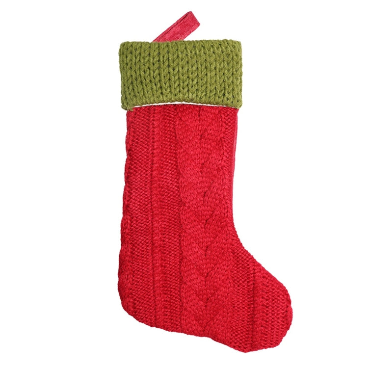 2 PCS CX20221 Christmas Wool Knitting Sock Gift Bag Christmas Tree Pendant Decoration