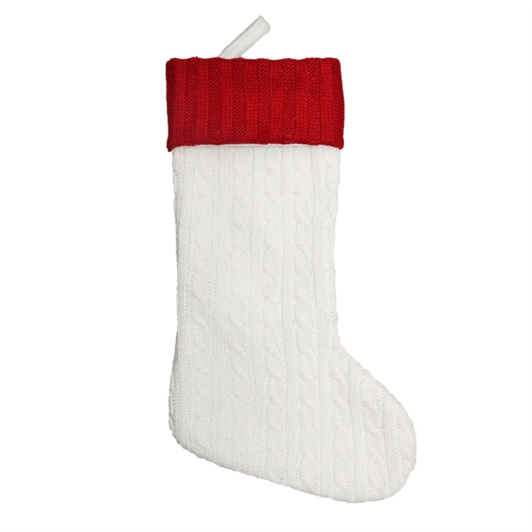 2 PCS CX20221 Christmas Wool Knitting Sock Gift Bag Christmas Tree Pendant Decoration