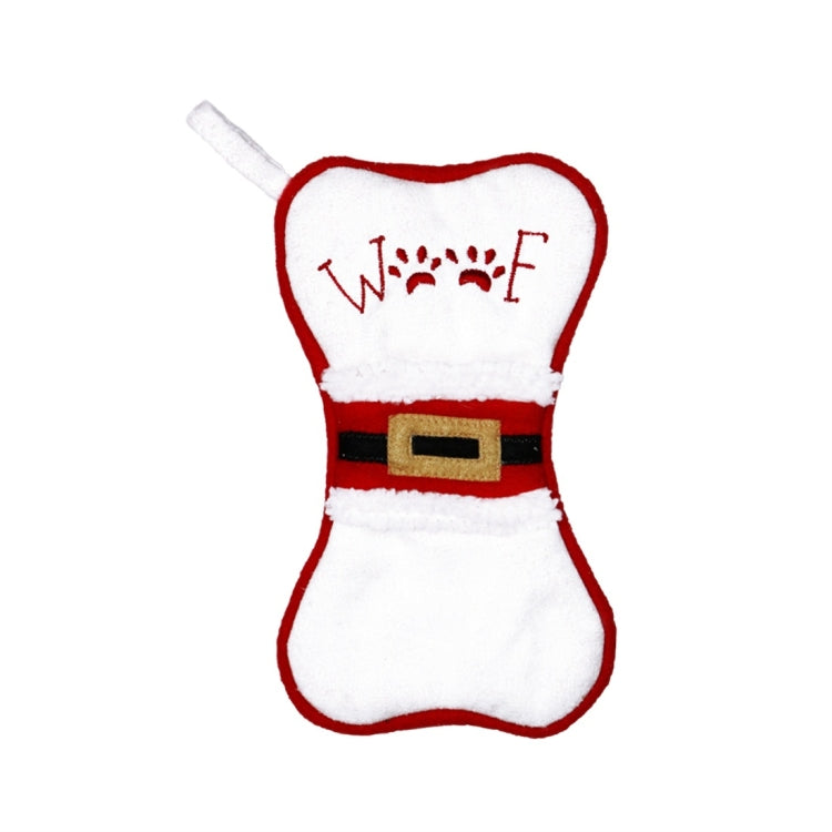 2 PCS CX20223 Multi-function Bone Shape Christmas Sock Gift Bag Knife Fork Sleeve Christmas Tree Pendant Decoration