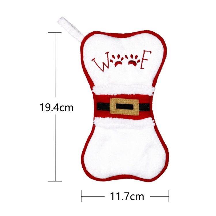 2 PCS CX20223 Multi-function Bone Shape Christmas Sock Gift Bag Knife Fork Sleeve Christmas Tree Pendant Decoration