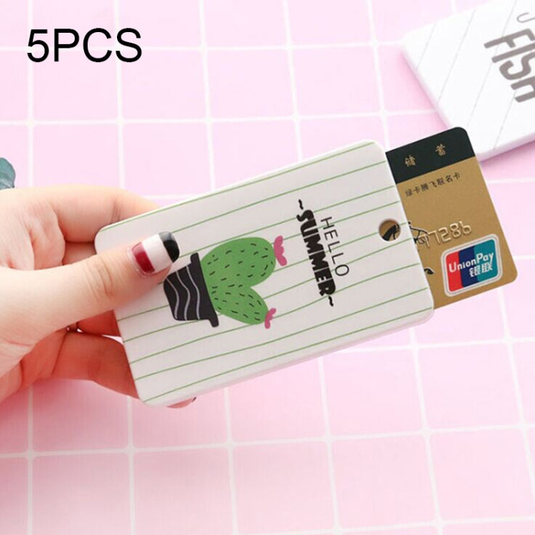5 PCS Creative Lovable Acrylic Bus Card Work Card Student ID Card with Keychain, Size: 10.5*6.5cm
