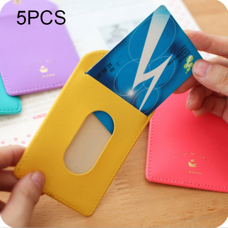 5 PCS Creative Lovable Ultra Thin Mini Bus Card Work Card Student ID Card with Keychain, Size: 11*6.5cm