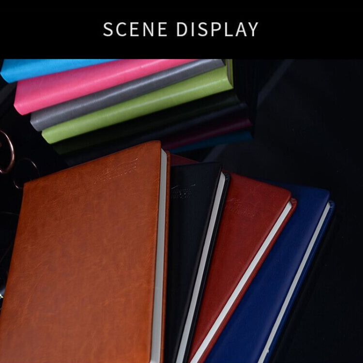 Business Office Leather Face Diary Book Notebook, 116 Sheets,Size: 14.1*20.6cm