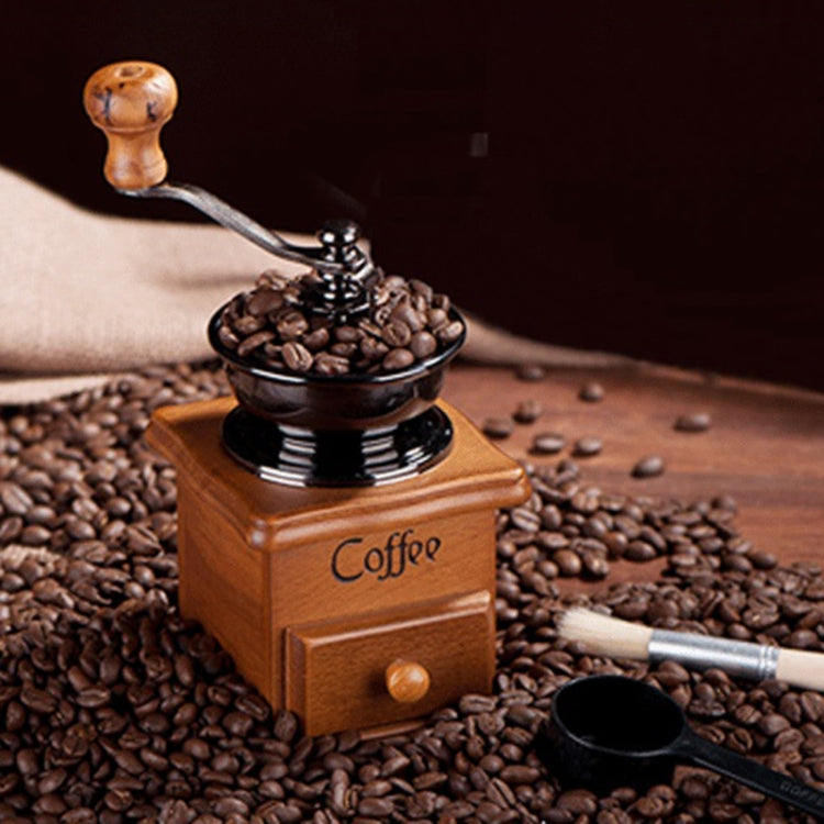 Classical Wooden Mini Coffee Grinder Manual Bean Spice Mill Hand Grinding Machine