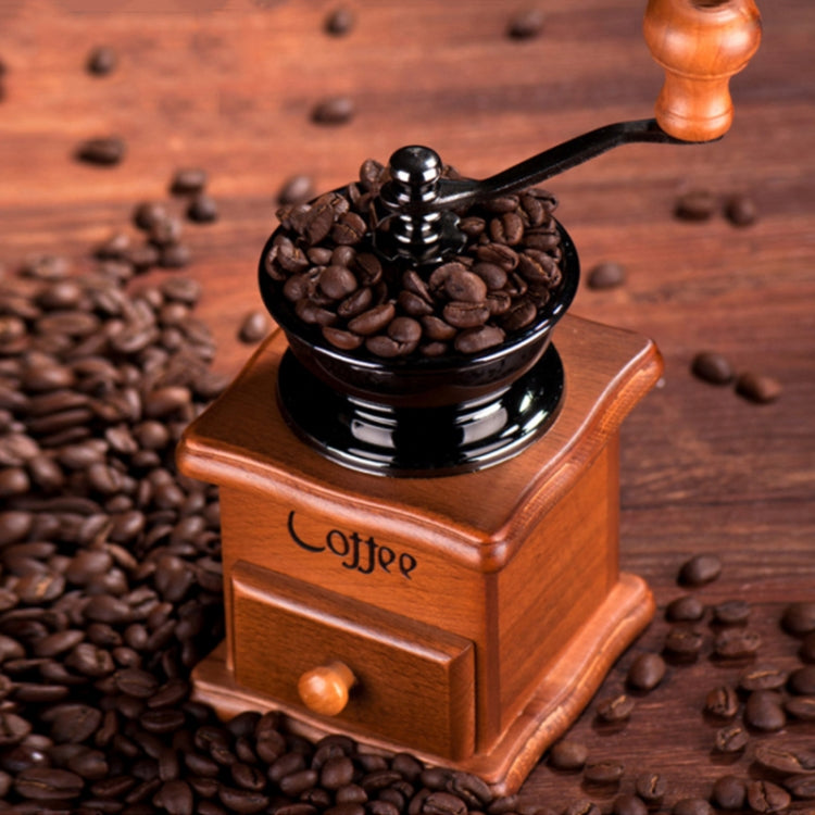 Classical Wooden Mini Coffee Grinder Manual Bean Spice Mill Hand Grinding Machine