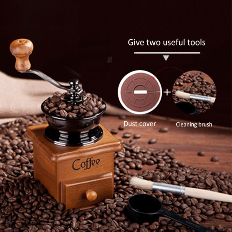 Classical Wooden Mini Coffee Grinder Manual Bean Spice Mill Hand Grinding Machine