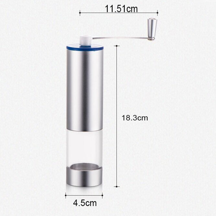 Portable Conical Burr Mill Manual Stainless Steel Spice Herbs Hand Crank Coffee Bean Grinder